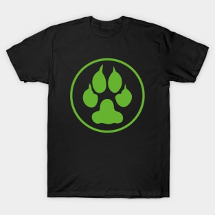 green dog paw T-Shirt
